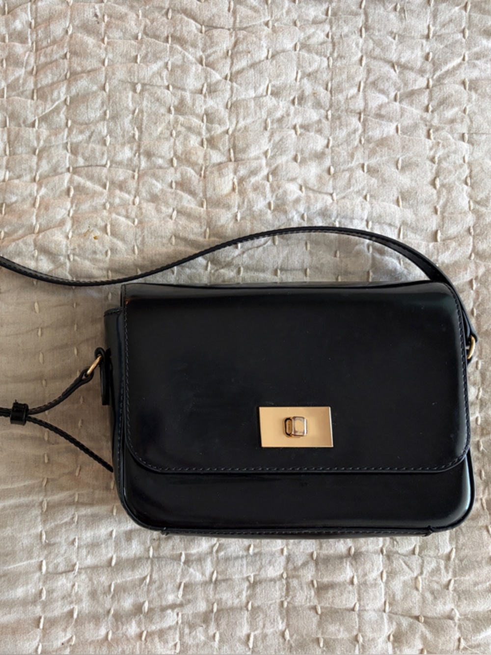 J. Crew Patent Leather Crossbody Box Bag